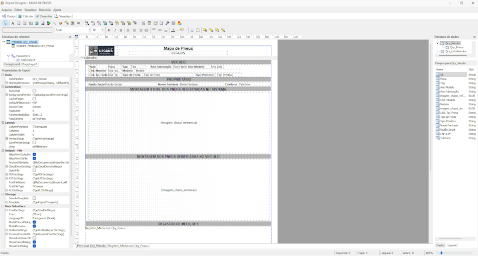 Report Designer, modifique ou crie seus próprios relatórios