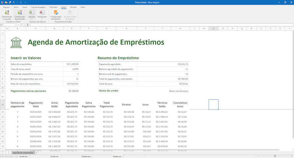 Prisma Sheets - Construa planilhas com integração nativa aos dados do sistema